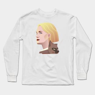Girl with Zombie Cat Long Sleeve T-Shirt